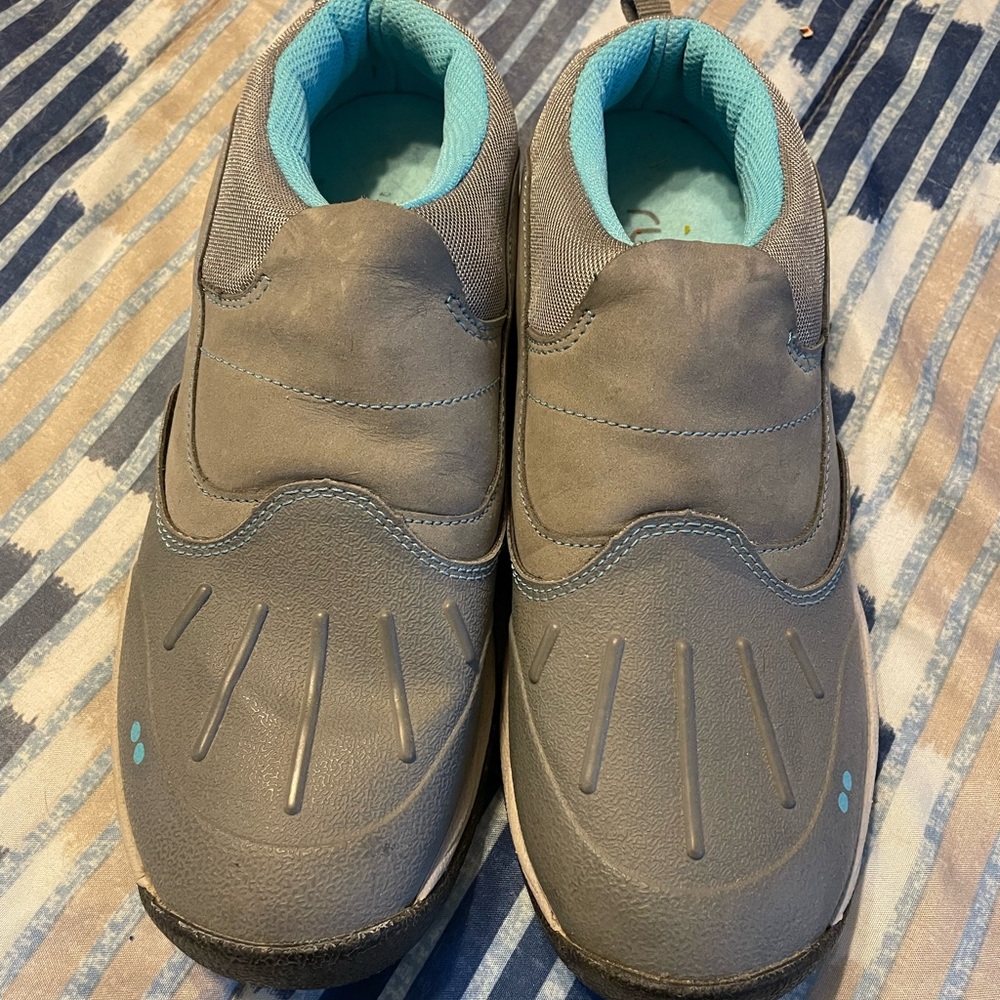 Ryka Gray and Blue Slip-On Shoes